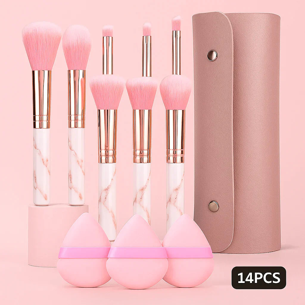 Juego de 14 pinceles con estuche