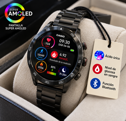 Smartwatch CASIO con funciones de seguimiento del bienestar y la actividad diaria